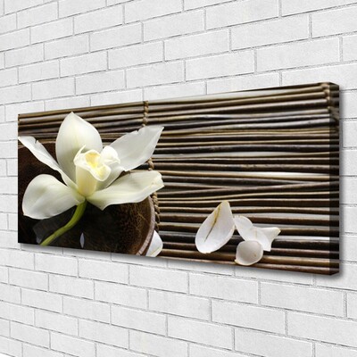 Canvas Wall art Flower floral white