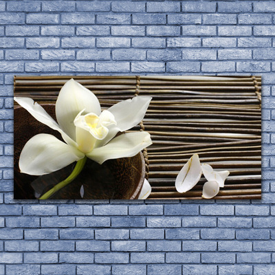 Canvas Wall art Flower floral white