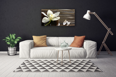 Canvas Wall art Flower floral white