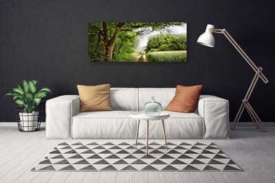 Canvas Wall art Trees footpath nature brown green