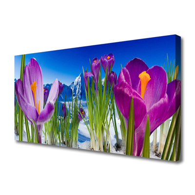 Canvas Wall art Flowers floral pink green