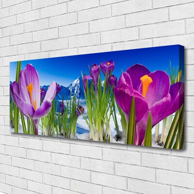 Canvas Wall art Flowers floral pink green