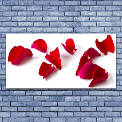 Canvas Wall art Petals floral red