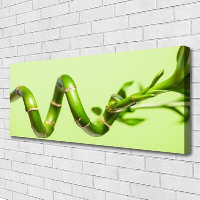 Canvas Wall art Bamboo floral green