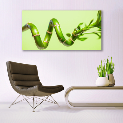 Canvas Wall art Bamboo floral green