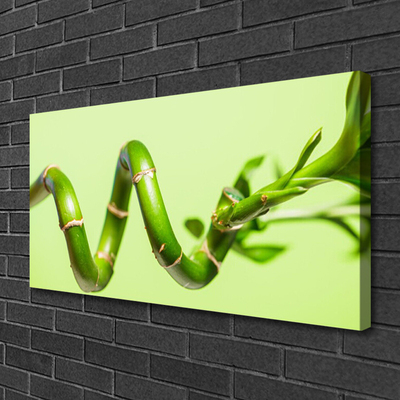 Canvas Wall art Bamboo floral green