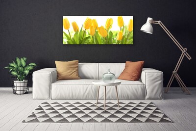 Canvas Wall art Tulips floral yellow green