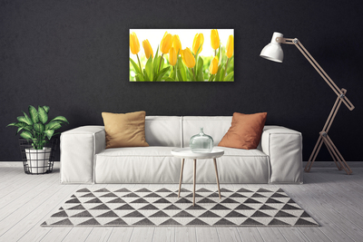 Canvas Wall art Tulips floral yellow green