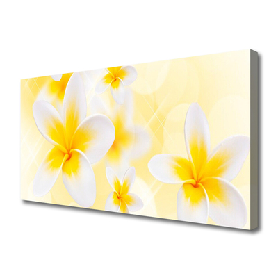 Canvas Wall art Flowers floral white green