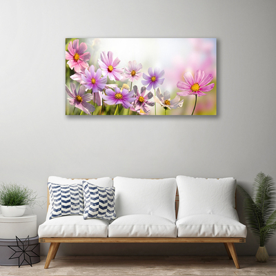 Canvas Wall art Flowers floral pink green