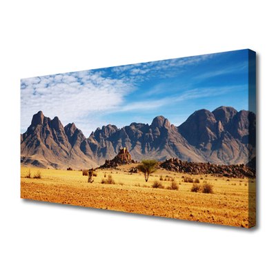 Canvas Wall art Desert landscape yellow brown