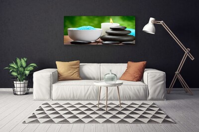 Canvas Wall art Shell candle stones art white black