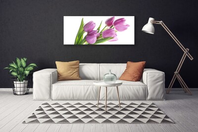 Canvas Wall art Tulips floral pink green