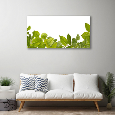 Canvas Wall art Leaves floral green