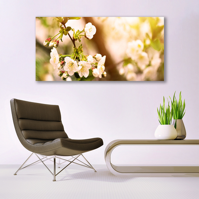 Canvas Wall art Flowers floral white