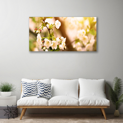 Canvas Wall art Flowers floral white