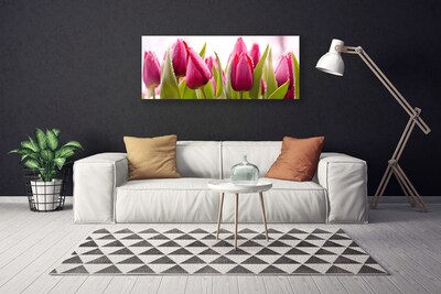 Canvas Wall art Tulips floral red