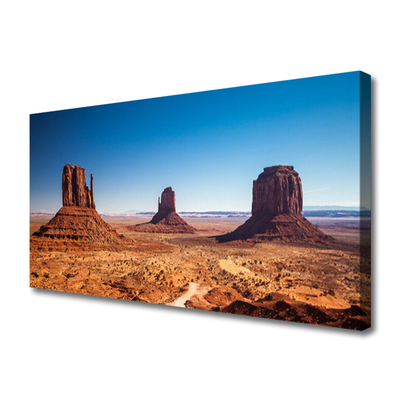 Canvas Wall art Desert landscape yellow brown