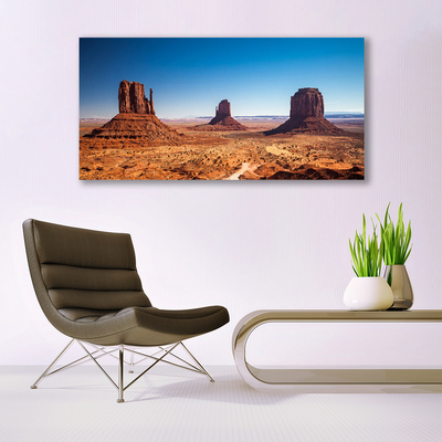 Canvas Wall art Desert landscape yellow brown