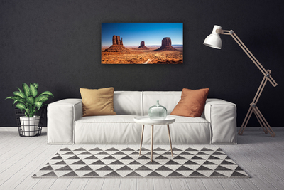 Canvas Wall art Desert landscape yellow brown