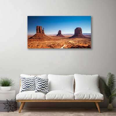 Canvas Wall art Desert landscape yellow brown