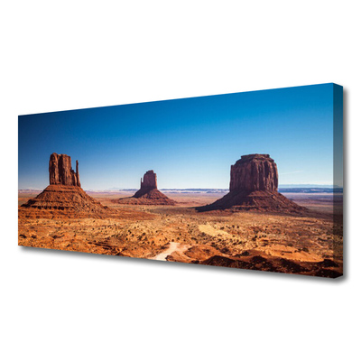 Canvas Wall art Desert landscape yellow brown