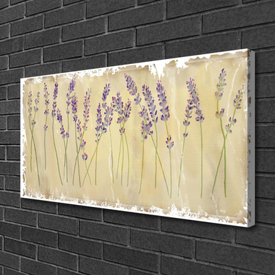 Canvas Wall art Flowers floral purple