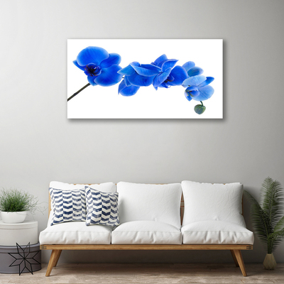 Canvas Wall art Flower floral blue