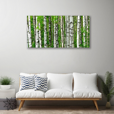 Canvas Wall art Forest nature black white green