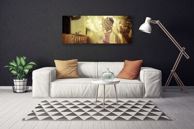 Canvas Wall art Women people yellow brown