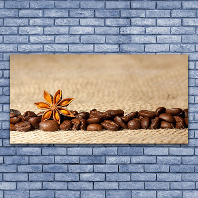 Canvas Wall art Coffee beans kitchen brown