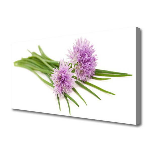 Canvas Wall art Flowers floral pink. Green