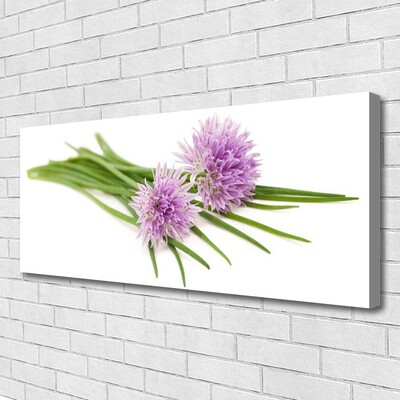 Canvas Wall art Flowers floral pink. Green