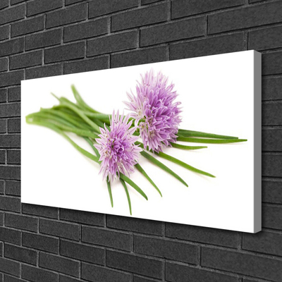 Canvas Wall art Flowers floral pink. Green