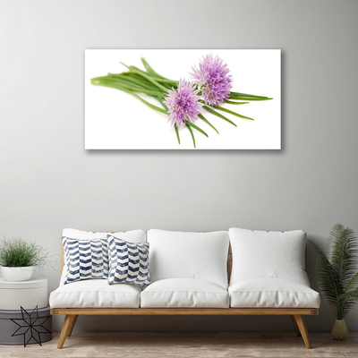 Canvas Wall art Flowers floral pink. Green