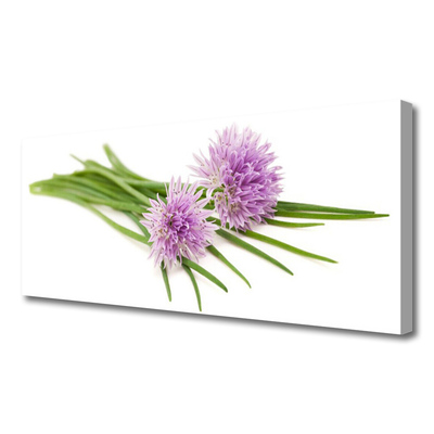 Canvas Wall art Flowers floral pink. Green