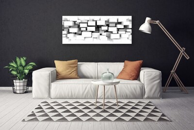 Canvas Wall art Abstract kitchen white grey