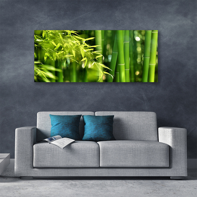 Canvas Wall art Bamboo leaves floral green