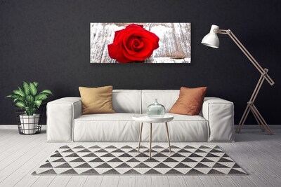 Canvas Wall art Rose floral red