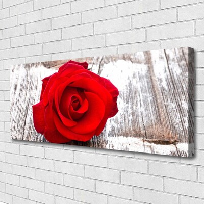 Canvas Wall art Rose floral red