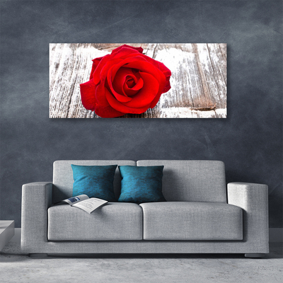 Canvas Wall art Rose floral red