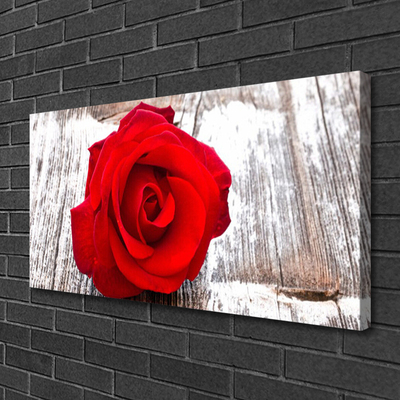 Canvas Wall art Rose floral red