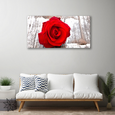 Canvas Wall art Rose floral red