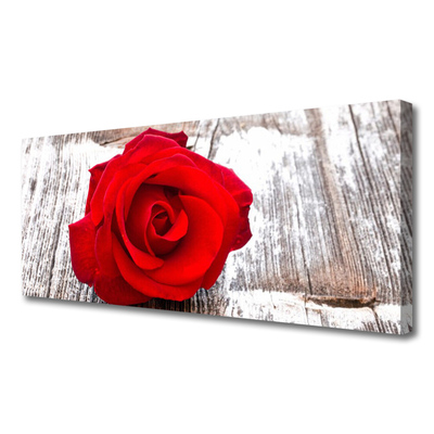 Canvas Wall art Rose floral red