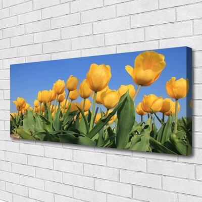 Canvas Wall art Tulips floral yellow