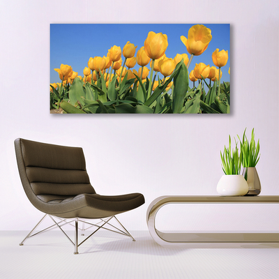 Canvas Wall art Tulips floral yellow