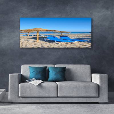 Canvas Wall art Beach landscape grey