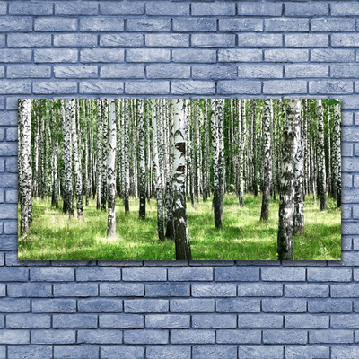 Canvas Wall art Forest nature black white green