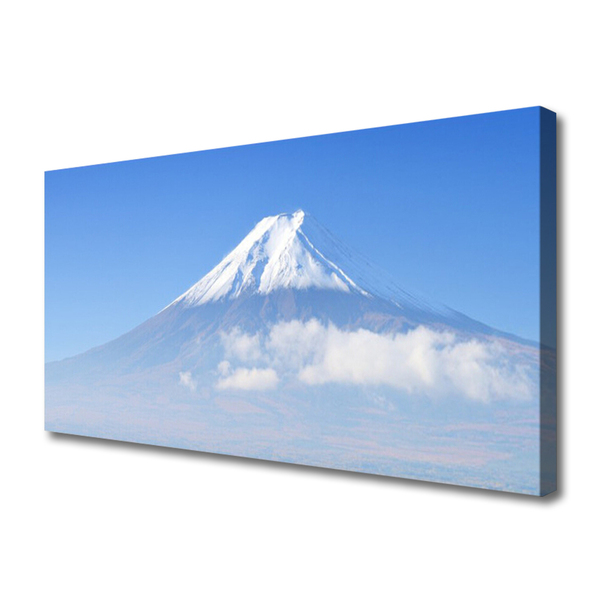 Canvas Wall art Mountains landscape white blue