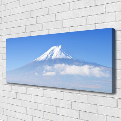 Canvas Wall art Mountains landscape white blue